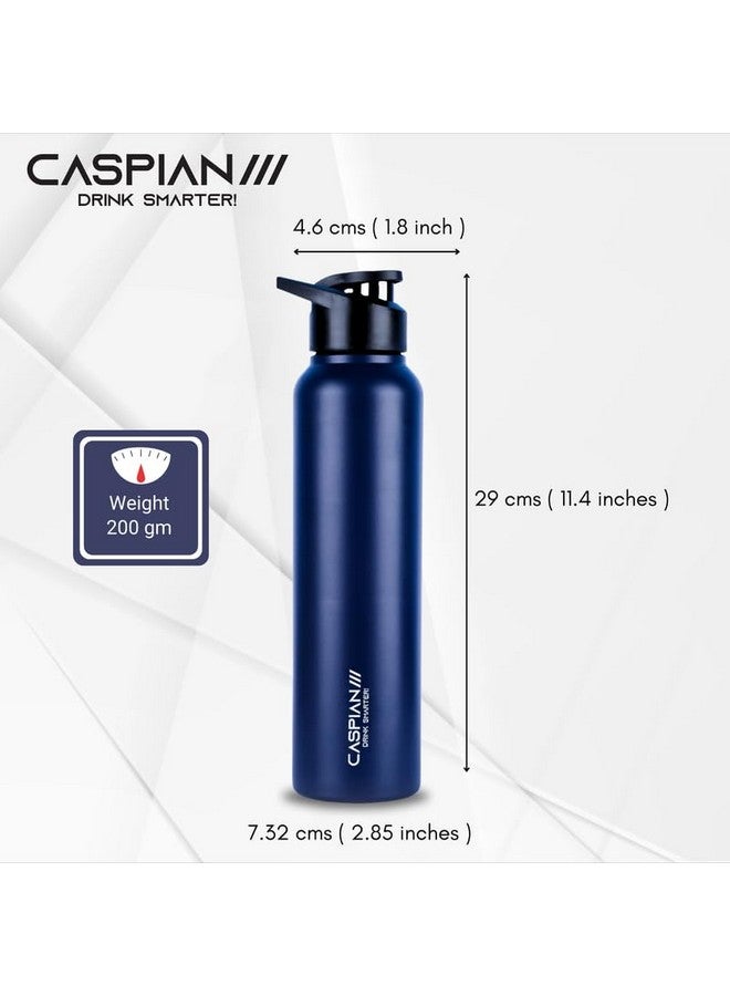 CASPIAN /// Hike Stainless Steel Sipper Water Bottle (Black, Blue, Green, 1 Litre, Set of 6)| Leak Proof Thunder for Fridge Home Office Travel School Kids Boys Girls Adults Sports Gym Yoga - Image 3