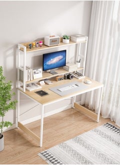ADEBOLA Study Desk with Adjustable Bookshelf Home Office Workstation with Storage  - Image 2
