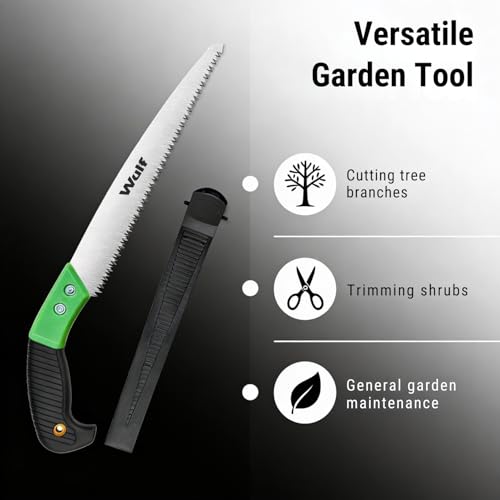 Wulf Tools 12-Inch Pruning Saw for Wood & Branch Cutting | High Carbon Steel Hand Saw for Gardening, Tree Trimming & Camping | Ergonomic Grip, Sharp Triple-Cut Blade | Lightweight Garden Tool - Image 5