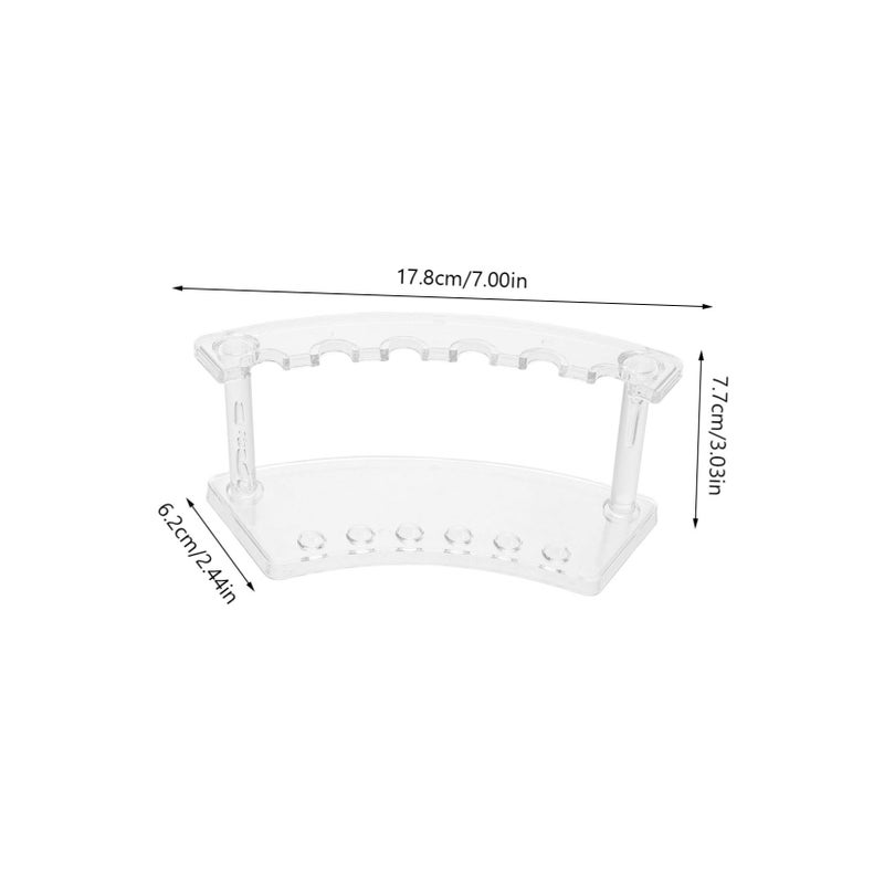 Clear Acrylic Pen Holder Rack Detachable Organizer with Sturdy Base for Office Home Use - Image 3