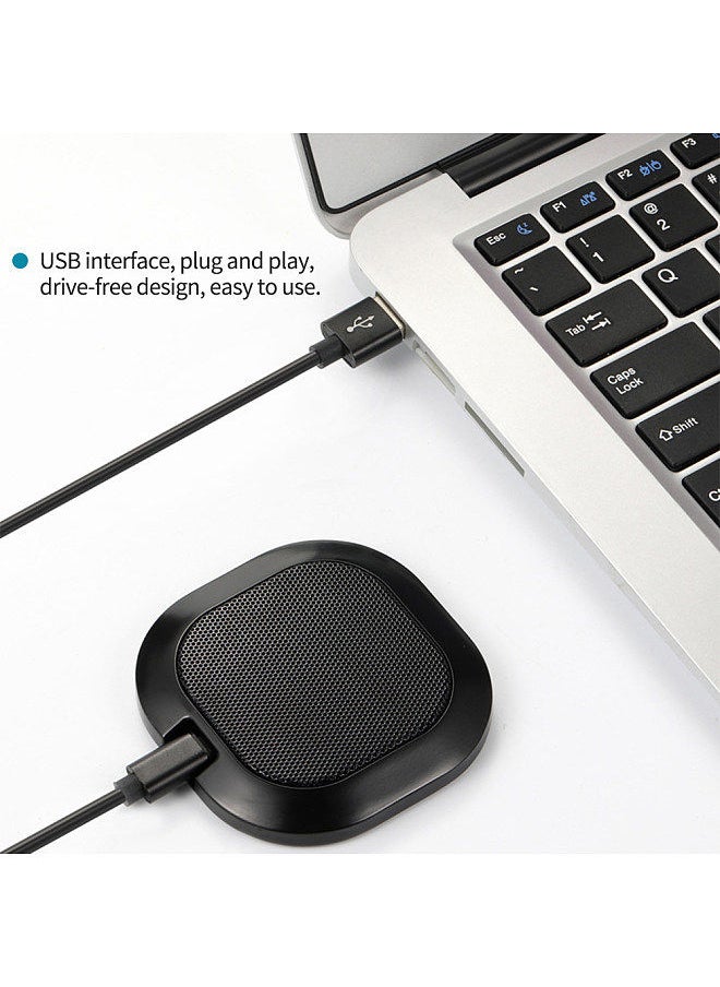 Generic - Desktop USB Computer Microphone 360° Omnidirectional Noise Reduction Mic Plug and Play Compatible with Windows/Mac for Video Conference Chatting Live Streaming Gaming Online Classes - Image 1