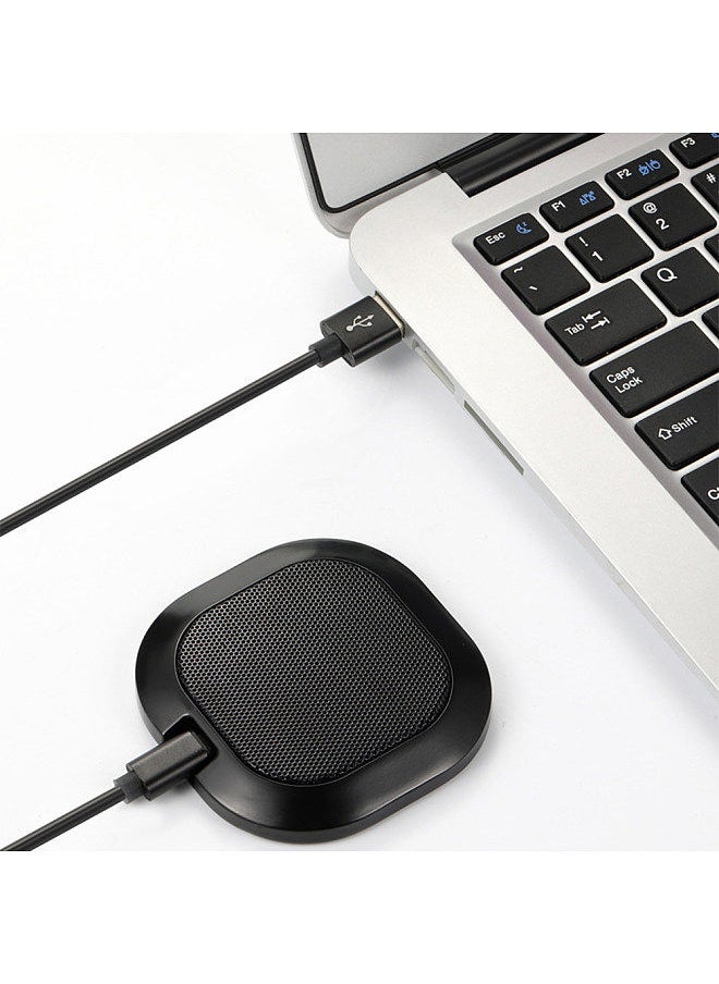 Generic - Desktop USB Computer Microphone 360° Omnidirectional Noise Reduction Mic Plug and Play Compatible with Windows/Mac for Video Conference Chatting Live Streaming Gaming Online Classes - Image 1