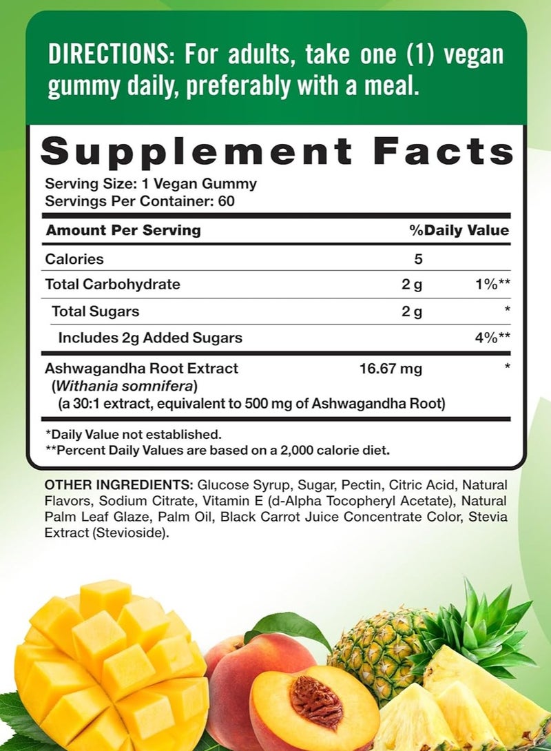 Trace Minerals Ashwagandha Gummies, Delicious Tropical, 60 Gummies - Image 2
