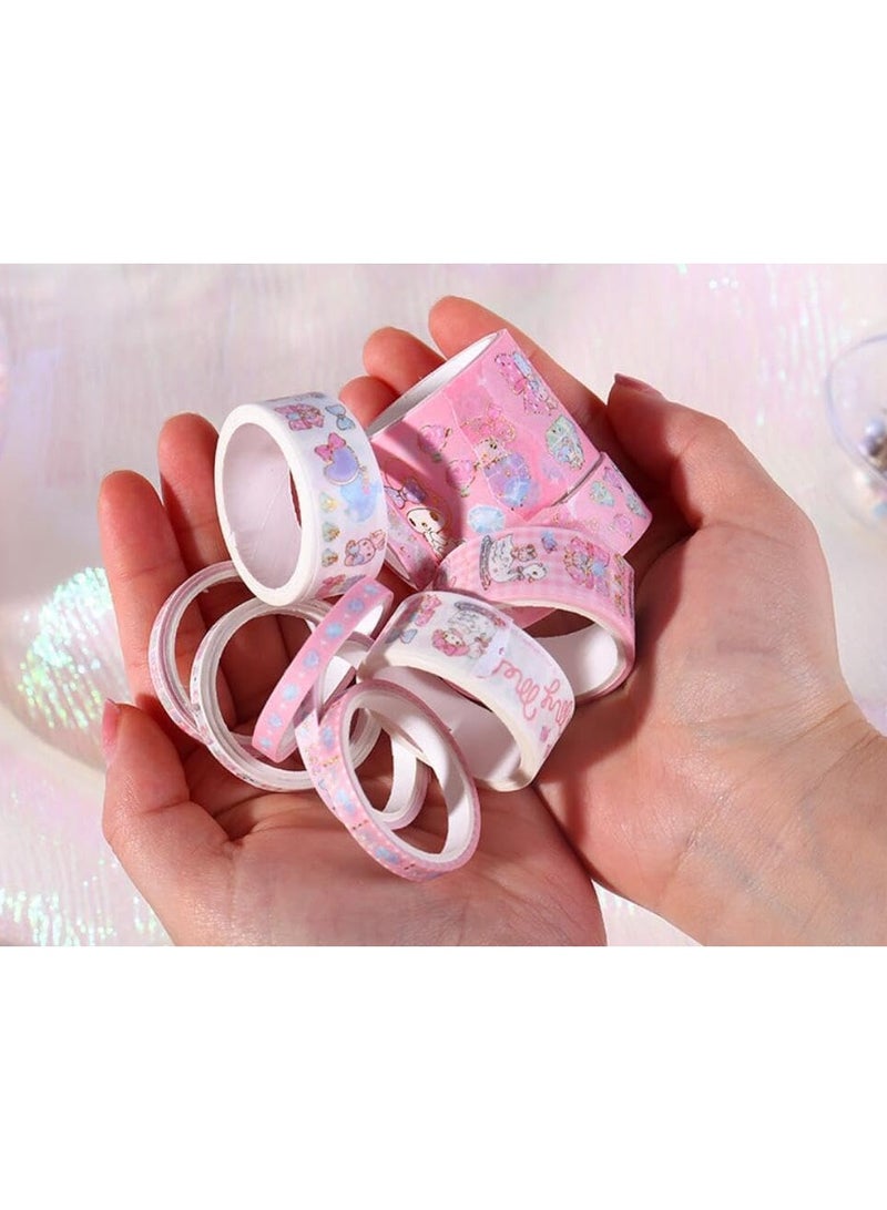 عام مجموعة ملصقات My Melody لأجهزة الكمبيوتر المحمول، زجاجات المياه، حقائب السفر، الهواتف، وألواح التزلج - ملصقات فينيل مقاومة للماء، مناسبة للأطفال، البالغين، المراهقين، والفتيات - Image 2