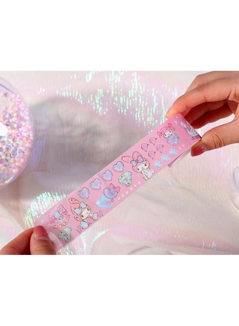 عام مجموعة ملصقات My Melody لأجهزة الكمبيوتر المحمول، زجاجات المياه، حقائب السفر، الهواتف، وألواح التزلج - ملصقات فينيل مقاومة للماء، مناسبة للأطفال، البالغين، المراهقين، والفتيات - Image 3