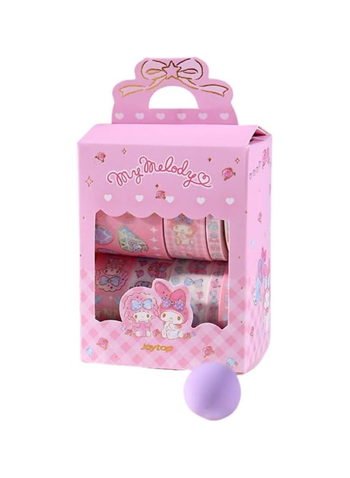 عام مجموعة ملصقات My Melody لأجهزة الكمبيوتر المحمول، زجاجات المياه، حقائب السفر، الهواتف، وألواح التزلج - ملصقات فينيل مقاومة للماء، مناسبة للأطفال، البالغين، المراهقين، والفتيات - Image 1