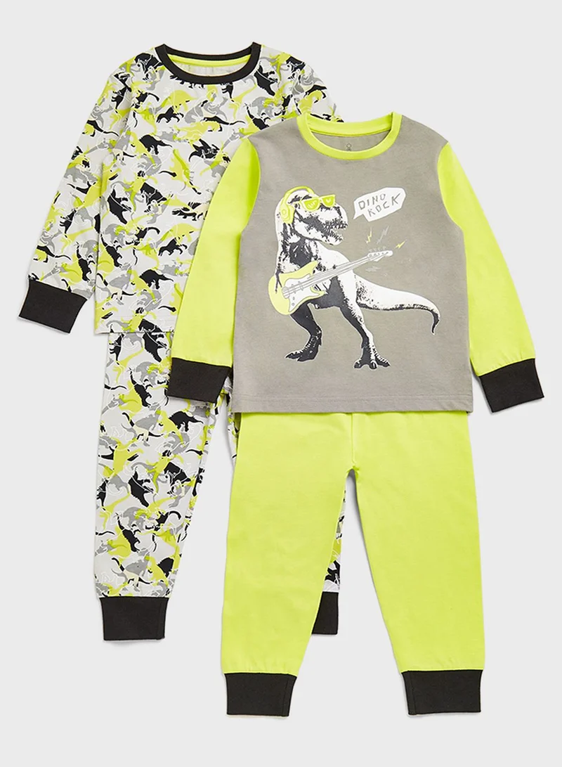 مذركير Kids 2 Pack Dino Print Sweatshirt & Sweatpants Set