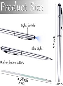KASTWAVE Invisible Disappearing Ink Pen 10Pcs Magic Pen with Glow Light Silver Drawing Magic Stationery Writing Light Pen Ballpoint Pens Magic Secret Pen for Paintings Night Games Party Favors  - Image 4
