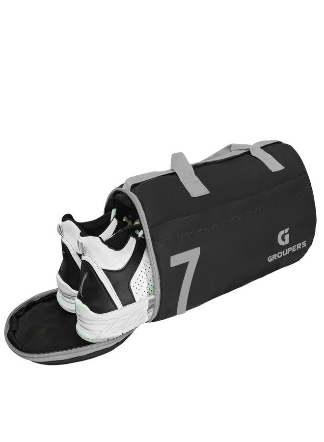 Groupers Gym Bag Combo - Black Foldable Travel Duffle (43×25×23 cm) with Shoe Pocket + 400ml Protein Shaker Bottle + Workout Gloves with Wrist Support + 21" Wrist Wraps Gym Kit for Men & Women - Image 5
