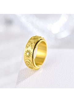 Sun and Moon Relief Rotating Ring, 14K Gold Plated Anti Fading Titanium Ring, Luxury Gold Ring for Women (Gold+Blue) - pzsku/Z2EE08CBE28BF30570D36Z/45/_/1720423397/bf7ed92b-3c8f-4984-9ea4-8abe465d1129