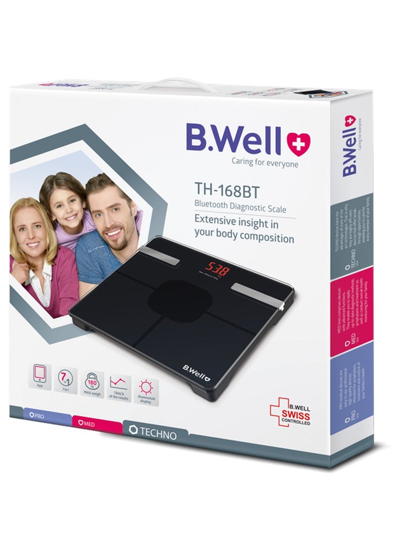 B.Well TH-168BT Bluetooth Diagnostic Weighing Scale with Body Composition Analysis - Image 2