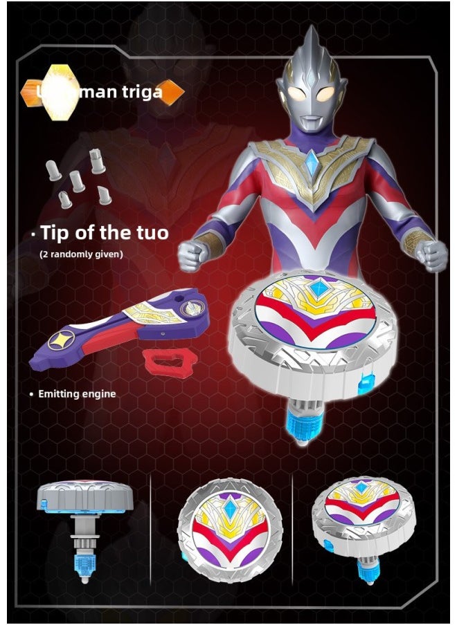 null - Smart Ultraman Gyro Transformation Magic Spinning Gyro Sword Children Boy Toy Gift-Color:Top - Ultra Hero X Magic Gyro 2-ultraman Trigga - Image 1