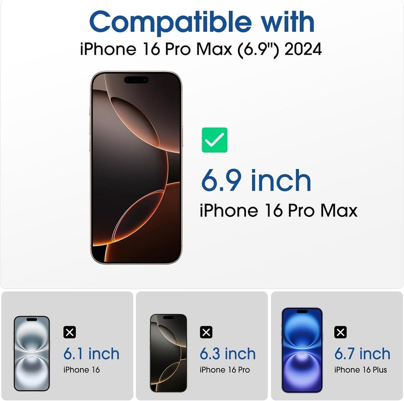 Mr Shield Mr.Shield Top-Notch HD+ Tempered Glass Screen Protector Guard Compatible for iPhone 16 Pro Max, 9H Hardness, Anti-Static, Case-Friendly, Easy Installation Kit – 1 Pack - Image 2