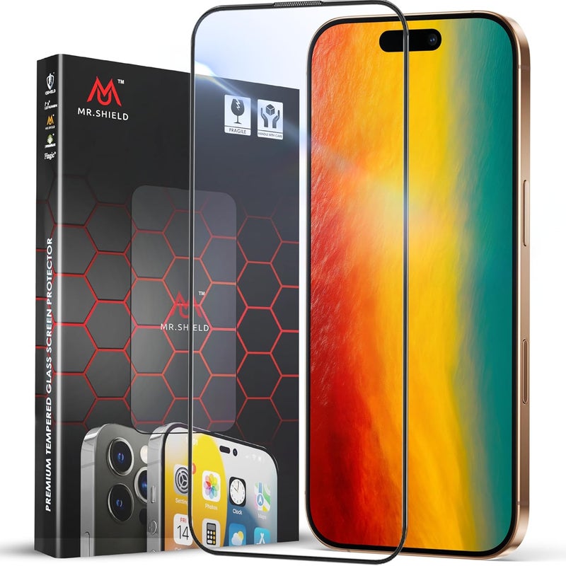 Mr Shield Mr.Shield Top-Notch HD+ Tempered Glass Screen Protector Guard Compatible for iPhone 16 Pro Max, 9H Hardness, Anti-Static, Case-Friendly, Easy Installation Kit – 1 Pack - Image 1