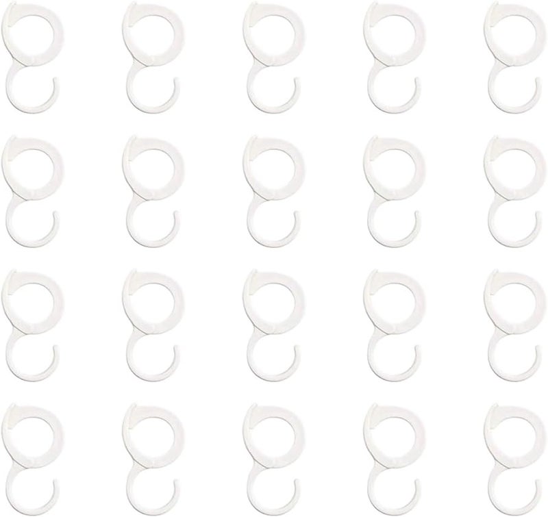 Firm Hook S Shaped Multi Purpose Hooks For Hanging Clothes Windproof Plastic Dormitory Style A 20pcs - Image 2