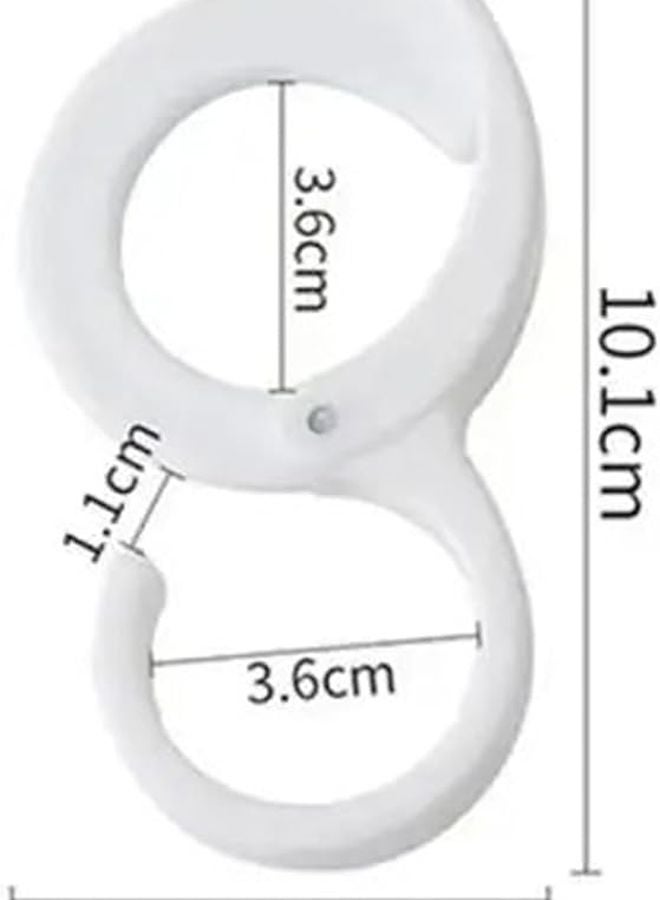 Firm Hook S Shaped Multi Purpose Hooks For Hanging Clothes Windproof Plastic Dormitory Style A 20pcs - Image 3