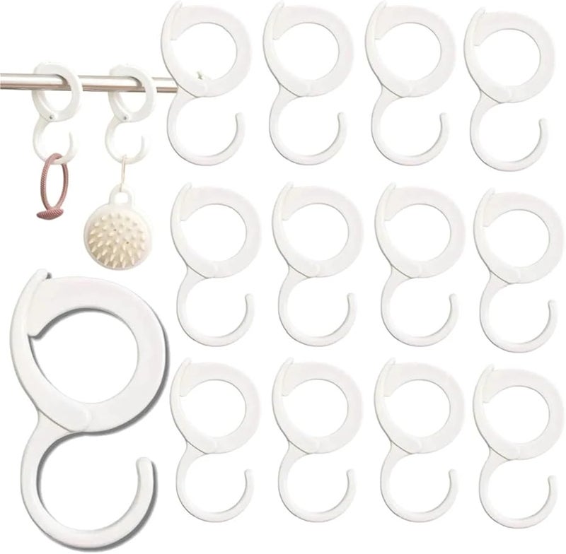Firm Hook S Shaped Multi Purpose Hooks For Hanging Clothes Windproof Plastic Dormitory Style A 20pcs - Image 4