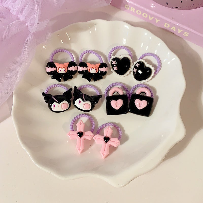 Kuromi Sanrio Elastic Bands 8 #8 [10 Pack]]