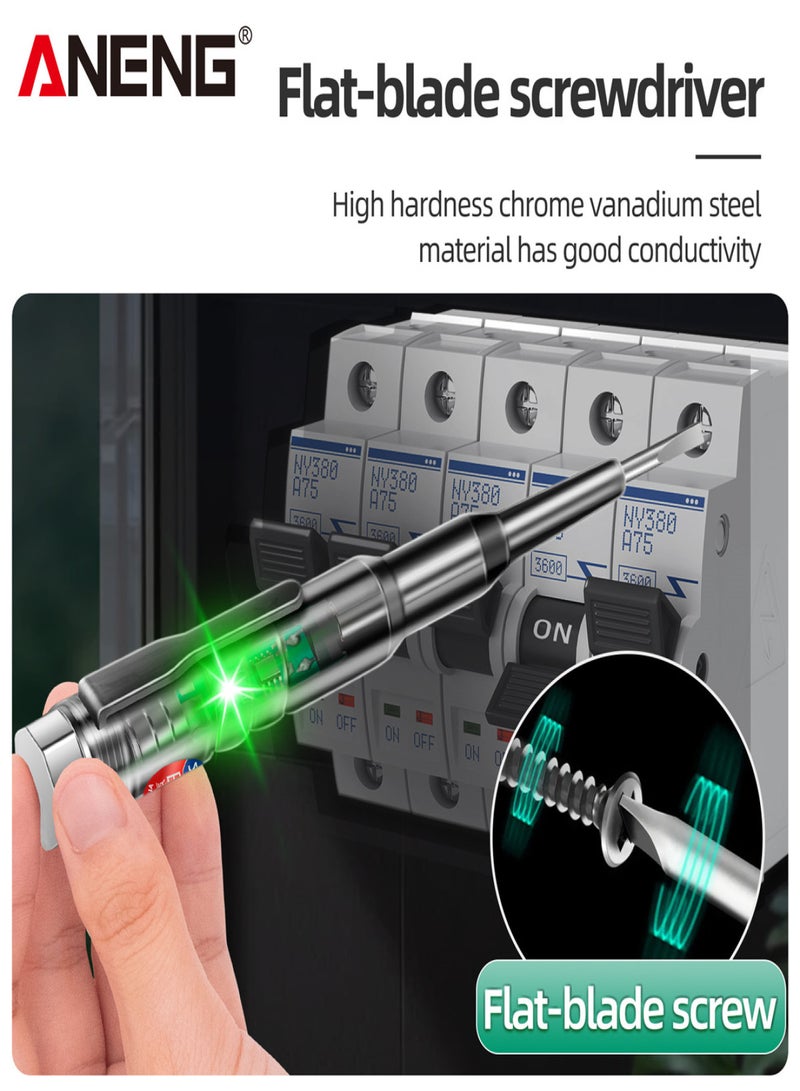 ANENG B14 24-250V Tester Electric Induced Electric Screwdriver Probe With Indicator Light Sound and Light Alarm Test Pen - Image 3