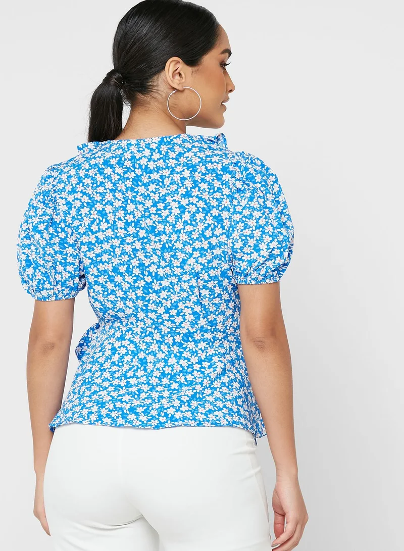 DOROTHY PERKINS Tie Detail Floral Print Top