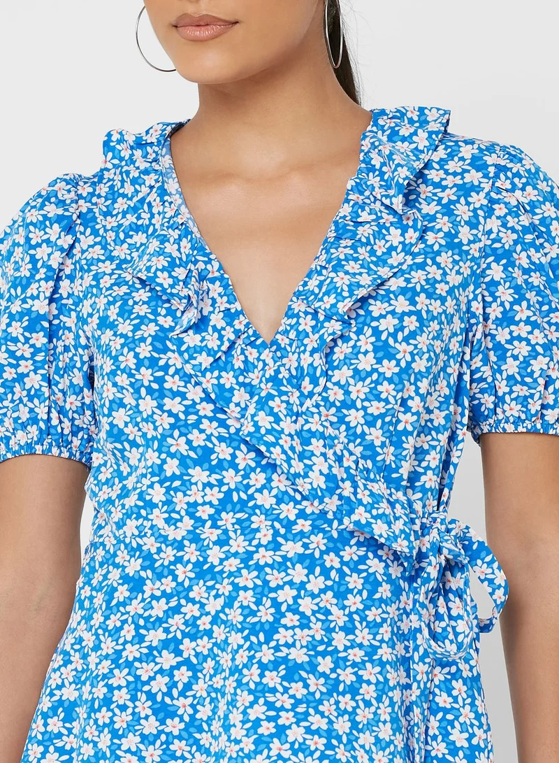 DOROTHY PERKINS Tie Detail Floral Print Top