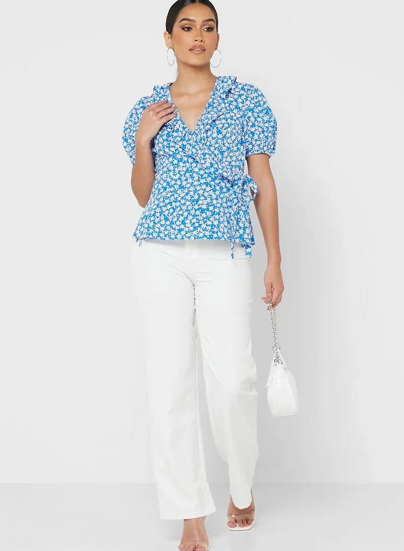 DOROTHY PERKINS Tie Detail Floral Print Top
