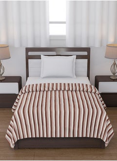 Status Contract All Season Multipurpose Polar Fleece/Summer AC Blanket/Single Bed Blanket/Light Weight Blanket, Brown, 130 X 215 Cm  - Image 2