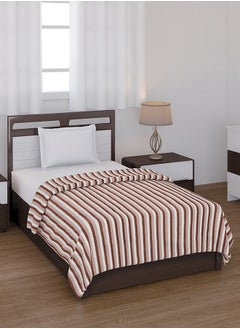 Status Contract All Season Multipurpose Polar Fleece/Summer AC Blanket/Single Bed Blanket/Light Weight Blanket, Brown, 130 X 215 Cm  - Image 3