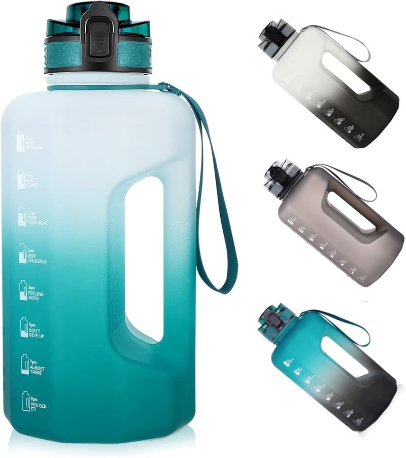 GEMFUL Water Bottle with Motivational Time Marker - 2.2 Liter Daily Hydration Tracker Jug BPA Free for Office Man Women  Wellness - Image 2