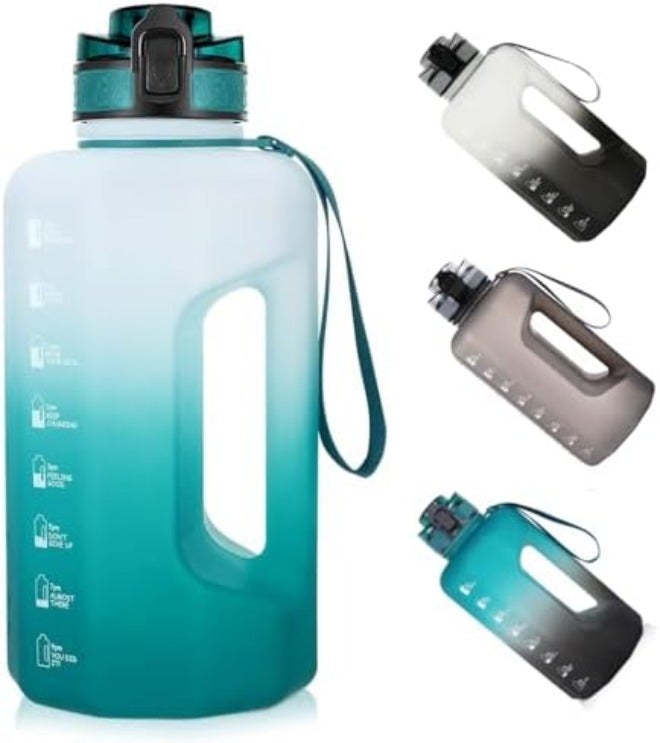 GEMFUL Water Bottle with Motivational Time Marker - 2.2 Liter Daily Hydration Tracker Jug BPA Free for Office Man Women  Wellness - Image 3