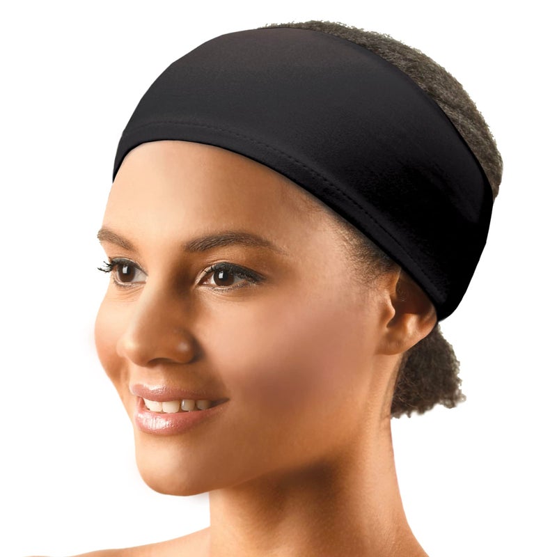 DONNA Argan and Black Castor Spandex Wrap Headband for Women Spandex Wrap for Womens Hair for Face Wash for Makeup Hair Accessories Headbands 1pc Black Color