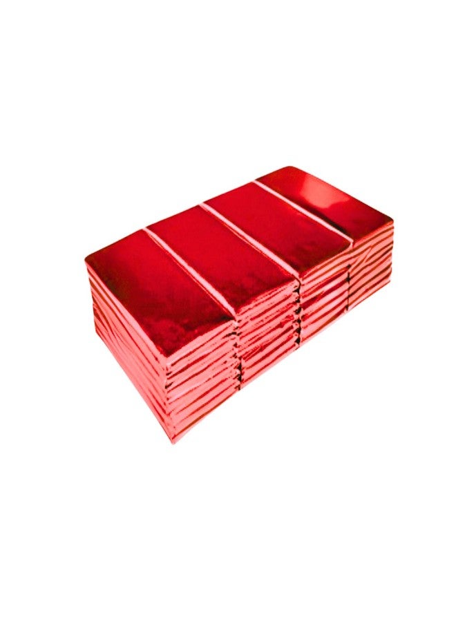 FOILMAN Foil Wrapper - Pack of 100 Candy Bar Wrappers with Thick Paper Backing - Folds and Wraps Well - Best for Wrapping 1.55Oz Candies/Chocolate Bars/Gifts - Size 6 x 7.5-inch (Red) - Image 4