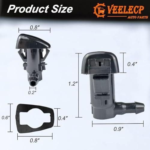 VEELECP One Pair Windshield Washer Nozzle Sprayers Kit Compatible with Fusion Milan MKZ Select Models Front Windshield Washer Squirter Nozzle - Image 5