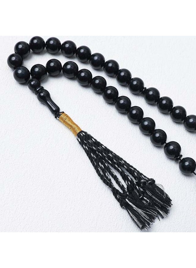 NIBEMINENT 33 Muslim Prayer Beads Black/14mm