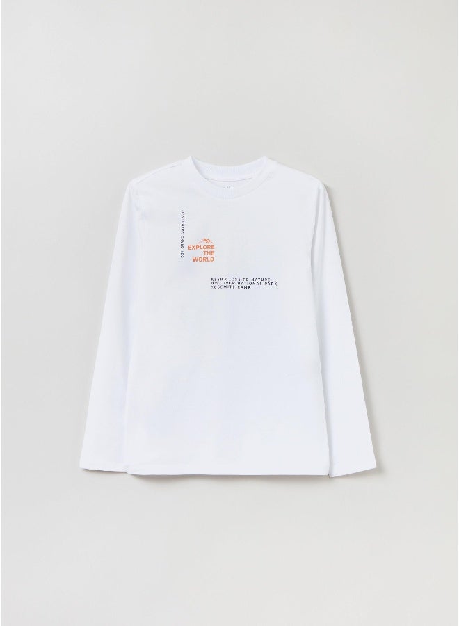 Ovs OVS Grand&Hills Long-Sleeved T-Shirt With Lettering Print - Image 1