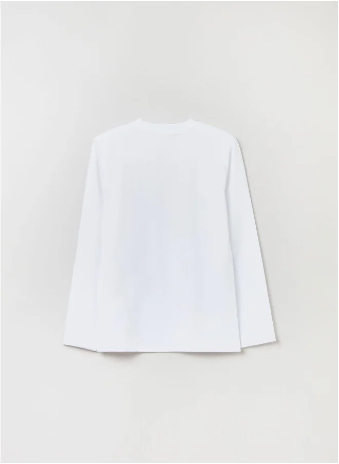 Ovs OVS Grand&Hills Long-Sleeved T-Shirt With Lettering Print