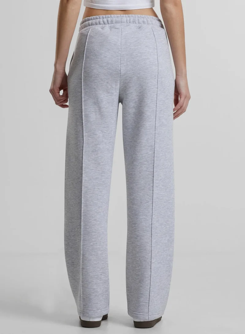 Prohibited Grey Melange Loose Fit Sweatpants  | Best Price UAE