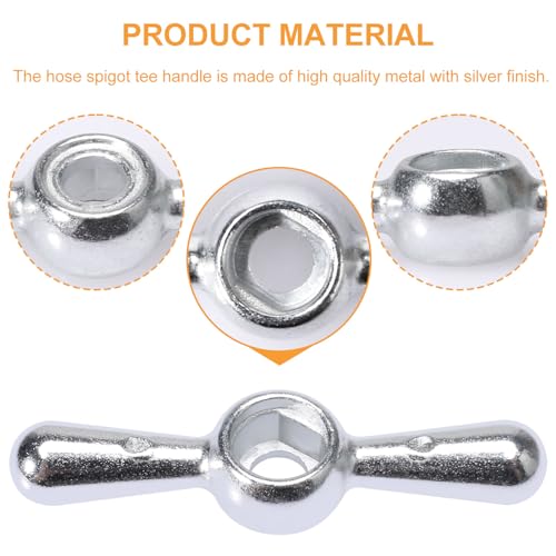 VIDABTE PP20617 Replacement Tee Handle with Square Broach in Chrome, Outdoor Faucet Water Spigot Handle, Metal Outside Faucet Hose Bibb T-Handles, Square Broach (2 pcs) - Image 5