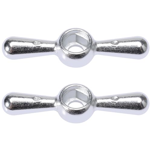 VIDABTE PP20617 Replacement Tee Handle with Square Broach in Chrome, Outdoor Faucet Water Spigot Handle, Metal Outside Faucet Hose Bibb T-Handles, Square Broach (2 pcs) - Image 1