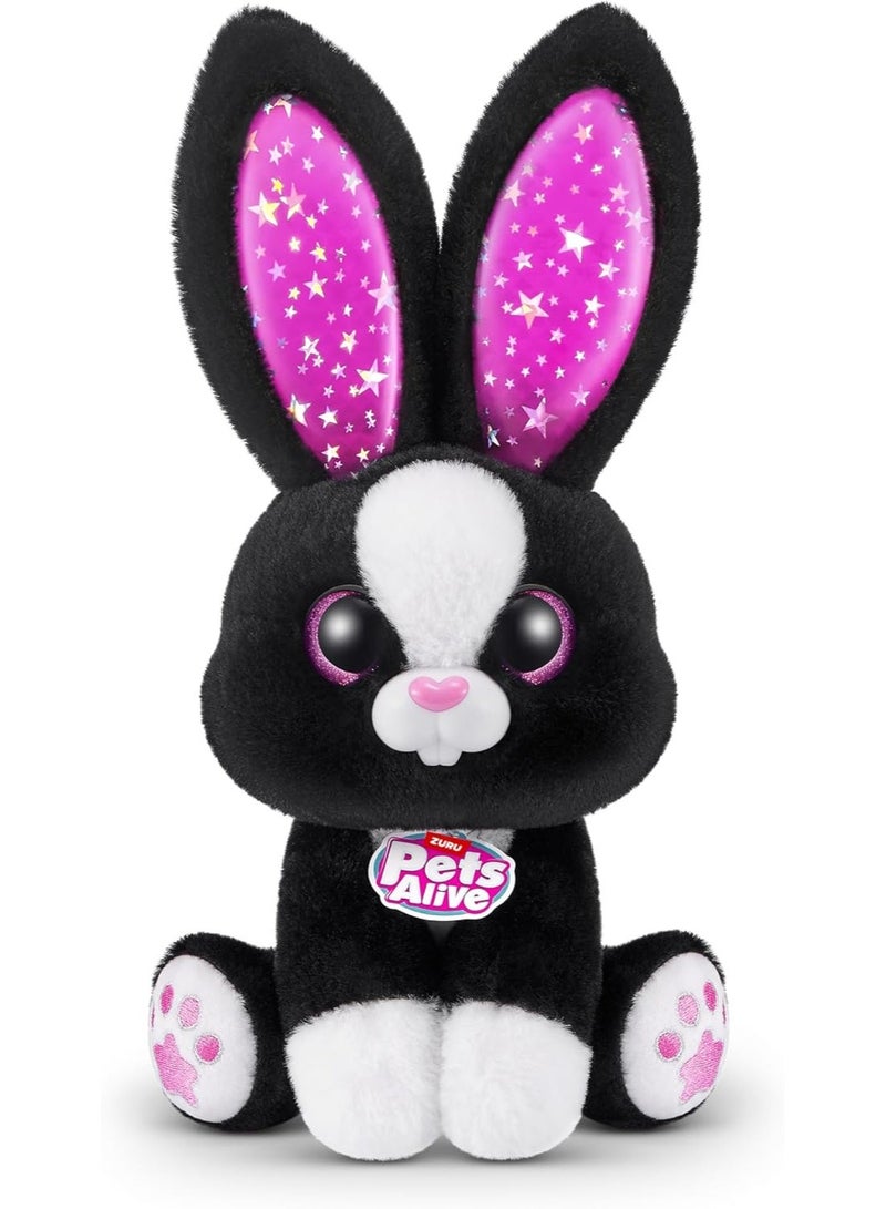 ZURU Pets Alive Magic Bunnies by ZURU, Interactive Electronic Plush Surprise Toy, Sootie Edition - Image 2