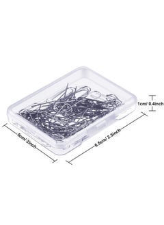 Hotop Hotop 100 Pcs High Temperature Nichrome Wire Jump Rings, 21 Gauge with Plastic Storage Box, U Hanger Hooks for Hobbyists DIY Pendant, Ceramic Ornaments, Fusing in Glass  - Image 3