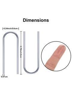 Hotop Hotop 100 Pcs High Temperature Nichrome Wire Jump Rings, 21 Gauge with Plastic Storage Box, U Hanger Hooks for Hobbyists DIY Pendant, Ceramic Ornaments, Fusing in Glass  - Image 2