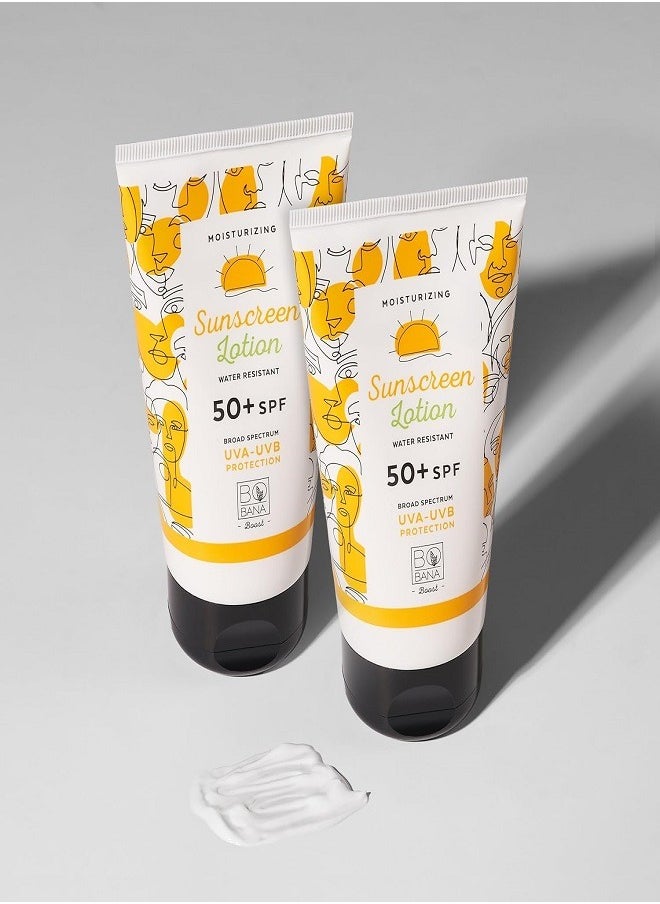 BOBANA - Sunscreen Lotion 50+SPF Moisturizing & Water Resistant 1+1 - 150ml - Image 1