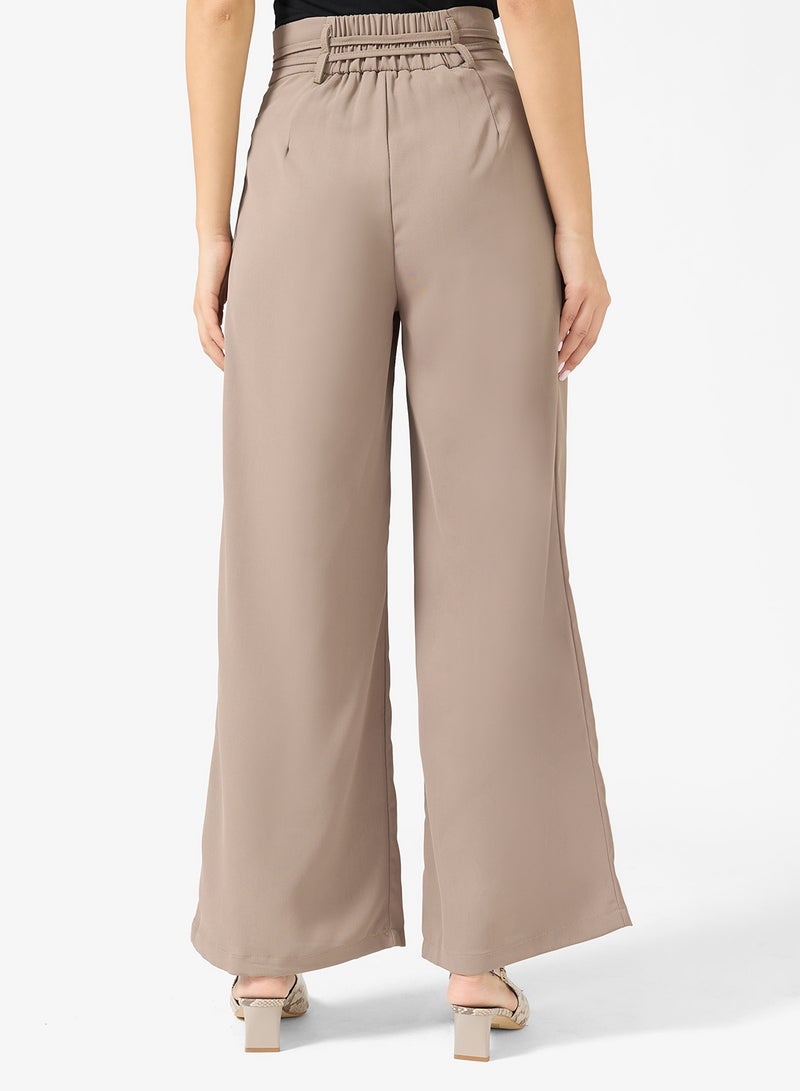 ELLA High Waist Trouser With Waist Tie Detail - Image 3