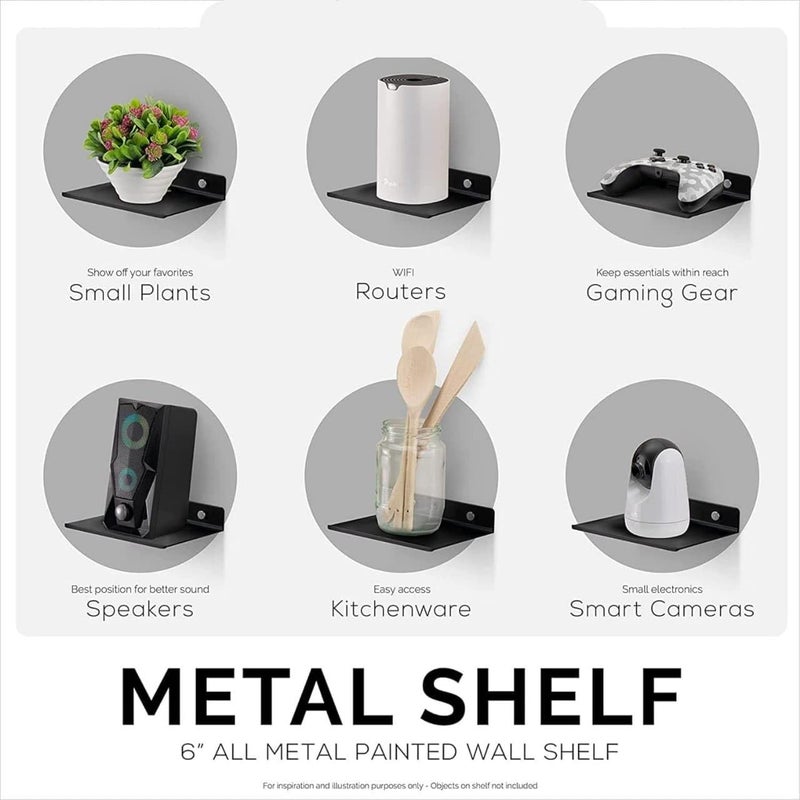 ZYPEX Shelf Wall Mounted Storage Shelves for Kitchen Bathroom Bedroom Office WiFi Router Holder Wall Shelves Setup Box Stand for Home 78 INCH - Image 5