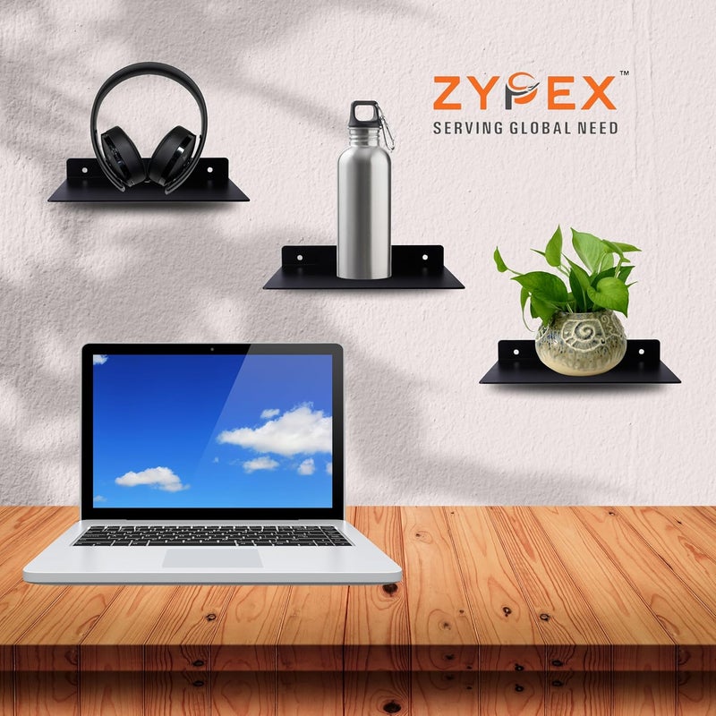 ZYPEX Shelf Wall Mounted Storage Shelves for Kitchen Bathroom Bedroom Office WiFi Router Holder Wall Shelves Setup Box Stand for Home 78 INCH - Image 2