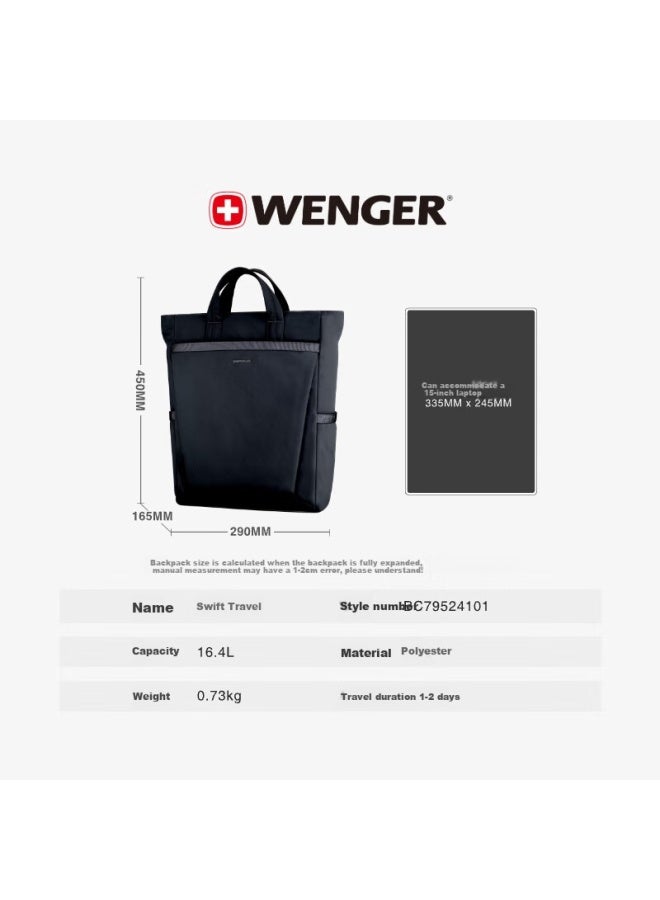 Wenger 15-inch Laptop Bag, Business Backpack, School Bag, Black, Stylish Desig - Image 4