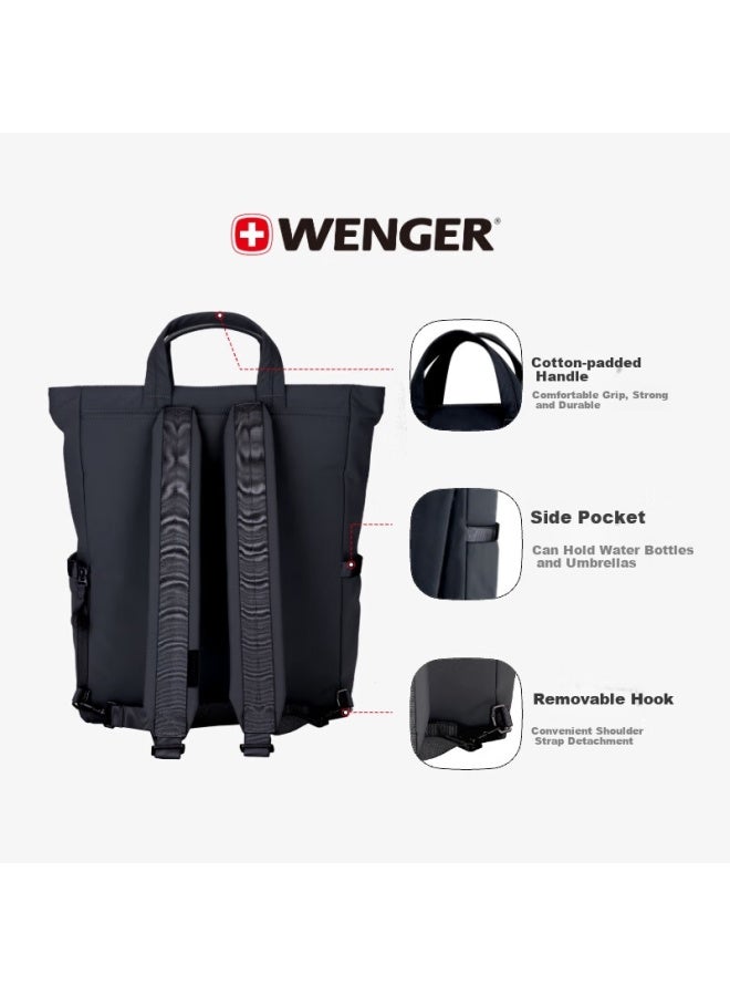 Wenger 15-inch Laptop Bag, Business Backpack, School Bag, Black, Stylish Desig - Image 3