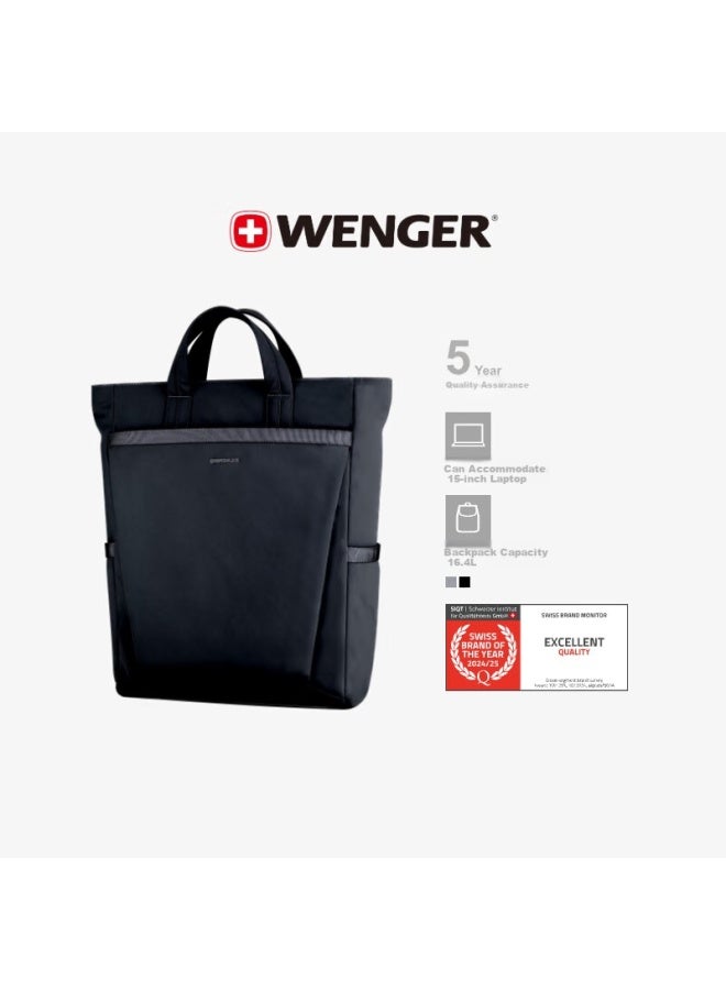 Wenger 15-inch Laptop Bag, Business Backpack, School Bag, Black, Stylish Desig - Image 1