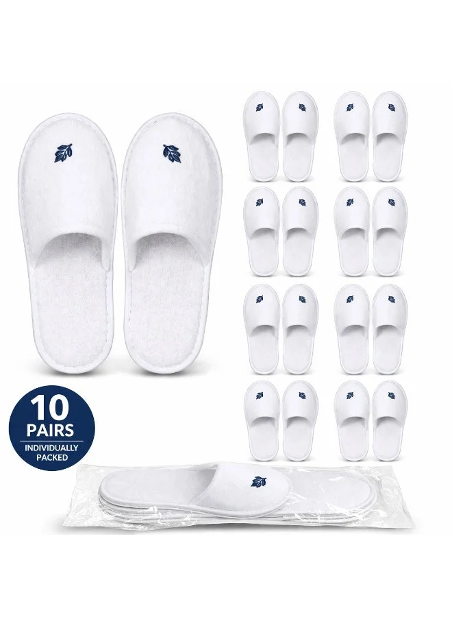 Bliss Casa Bliss Casa Disposable Hotel Slippers, Closed Toe, Soft & Comfortable, Non-Slip Sole, Individually Packed, Ideal for Hotels, Spa & Guest Use